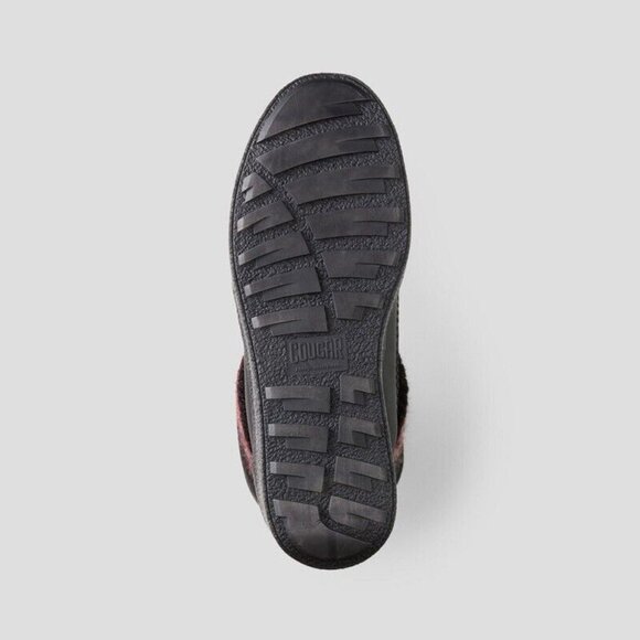 Cougar Duncan Black Leather Waterproof Shearling Boots for Women, Size 8 New - Picture 4 of 5